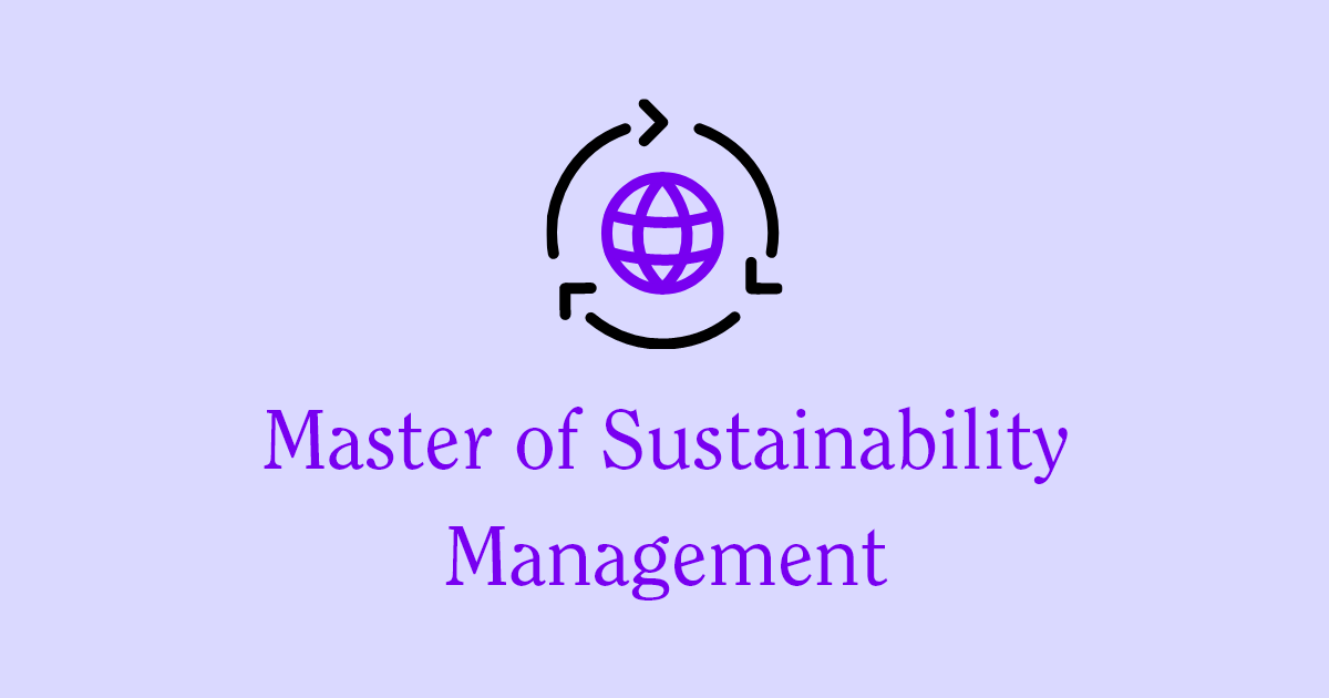 Master of Science in Sustainability Management